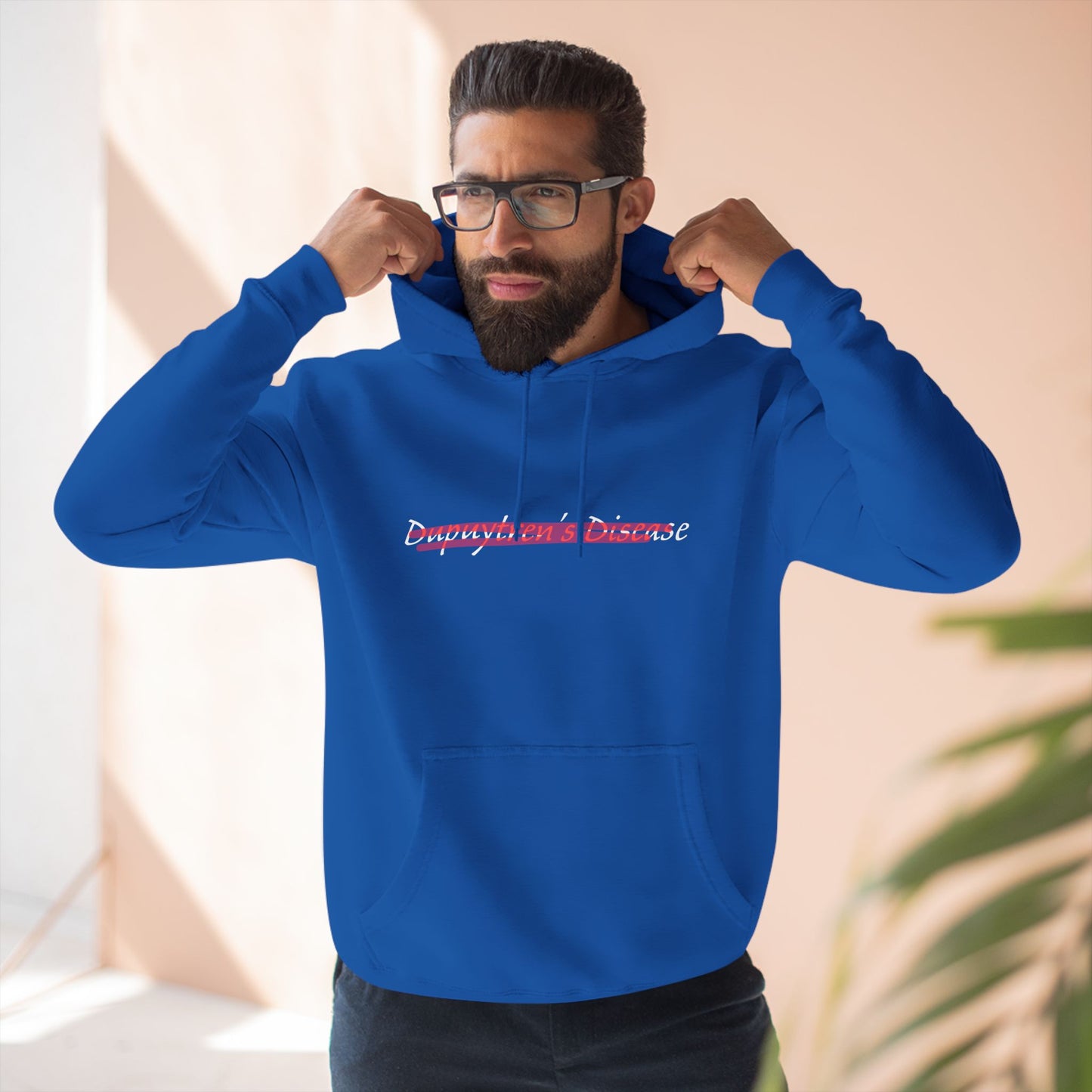 Erase Dupuytren's Disease | Unisex Three-Panel Fleece Hoodie