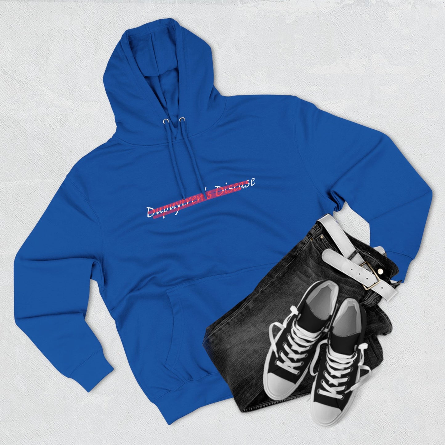 Erase Dupuytren's Disease | Unisex Three-Panel Fleece Hoodie