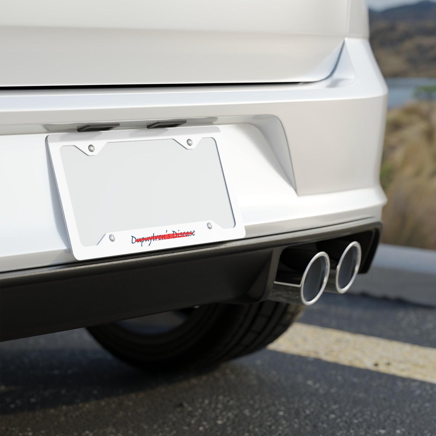 Erase Dupuytren's | Metal License Plate Frame